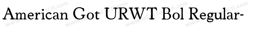 American Got URWT Bol Regular字体转换